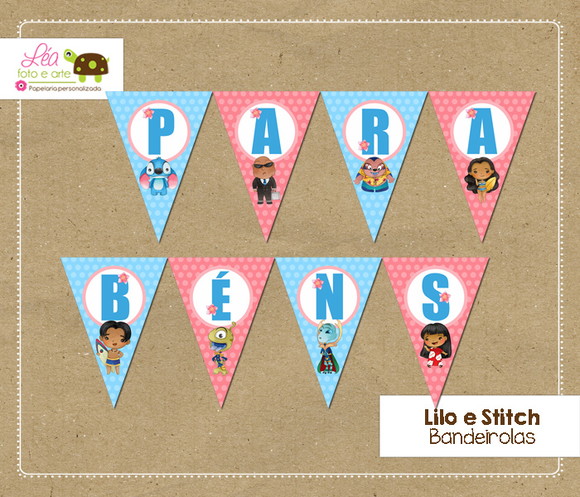 Bandeirola Lilo e Stitch