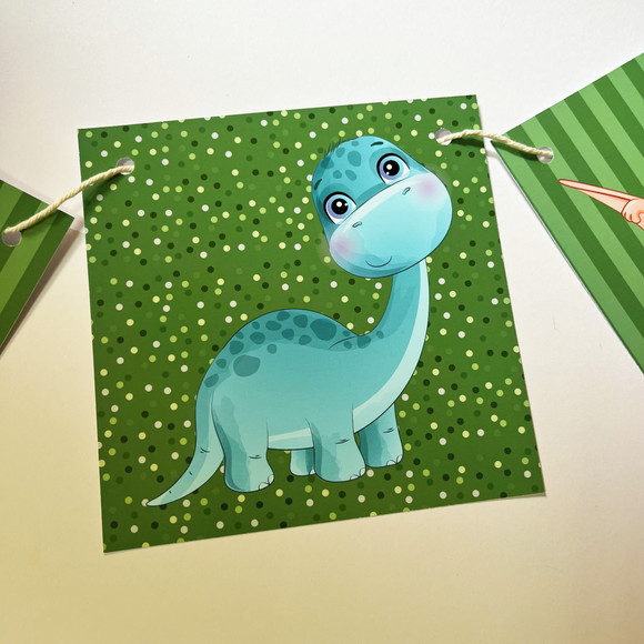 Bandeirolas Festa Dinossauros - Imagem 4