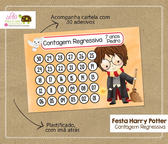Contagem Regressiva Festa Harry Potter