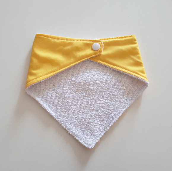 Babador atoalhado bandana Amarelo - Imagem 3