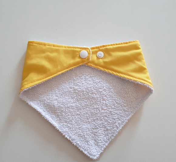 Babador atoalhado bandana Amarelo - Imagem 2