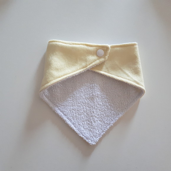 Babador atoalhado bandana Amarelo Flanela - Imagem 3