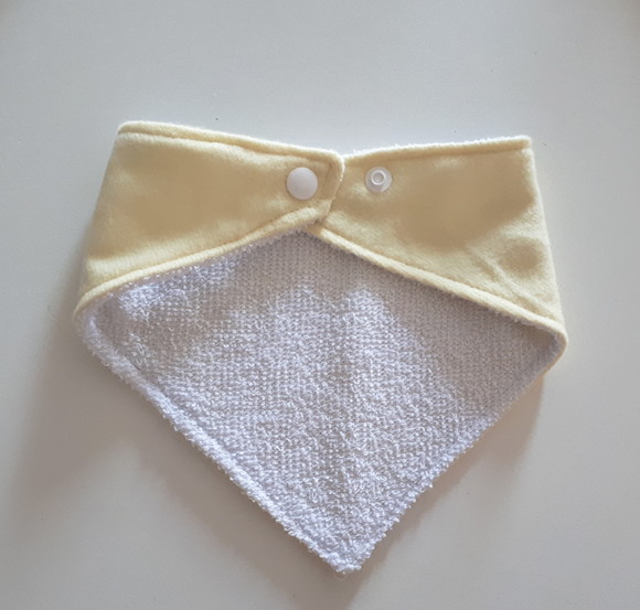 Babador atoalhado bandana Amarelo Flanela - Imagem 2