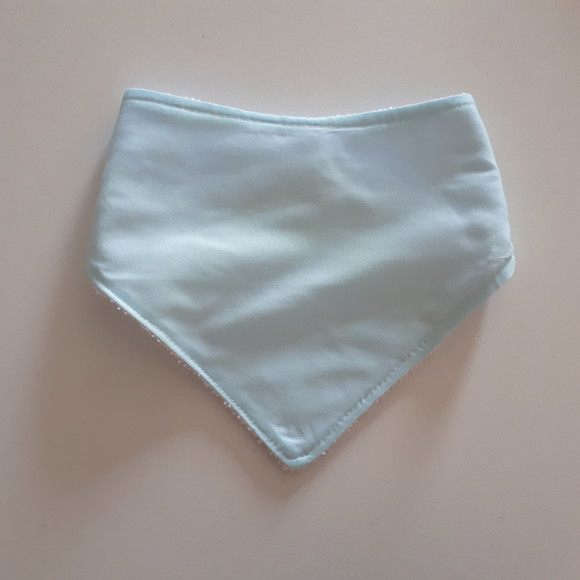Babador atoalhado bandana Azul bebê