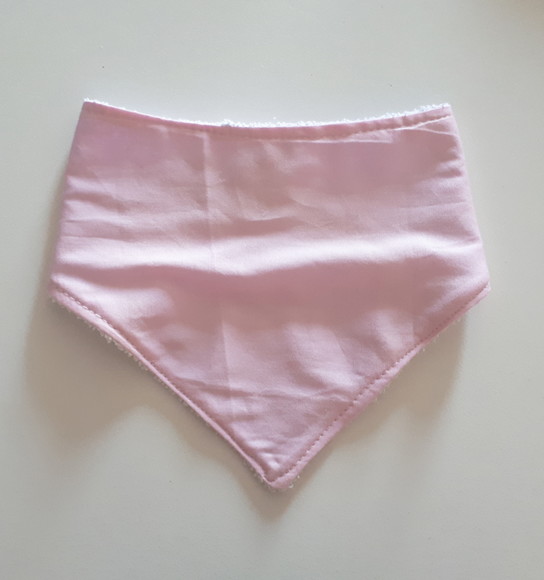 Babador atoalhado bandana Rosa