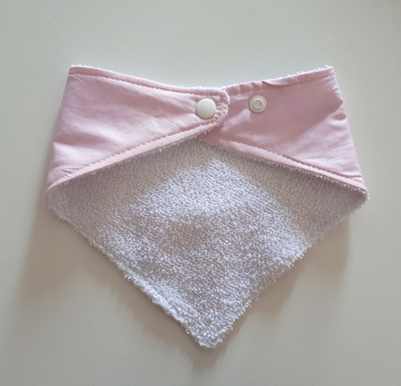 Babador atoalhado bandana Rosa - Imagem 2