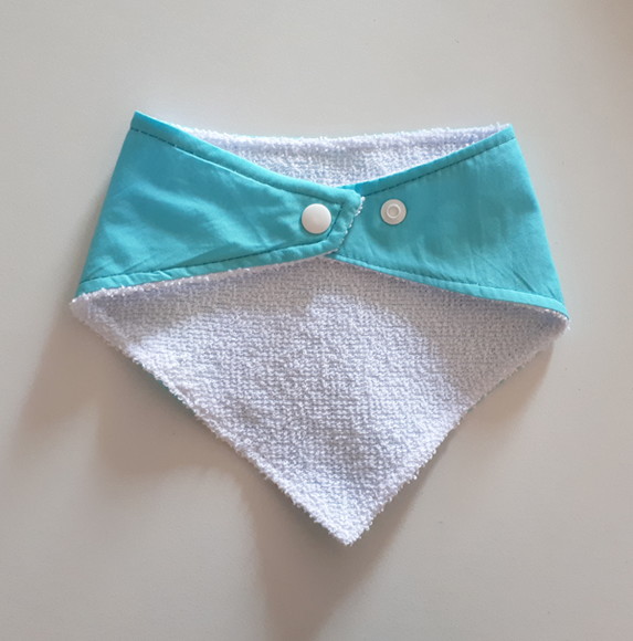 Babador atoalhado bandana Turquesa - Imagem 2