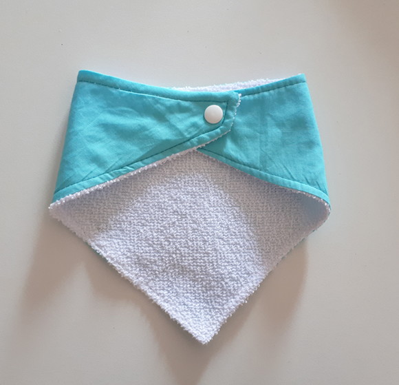 Babador atoalhado bandana Turquesa - Imagem 3