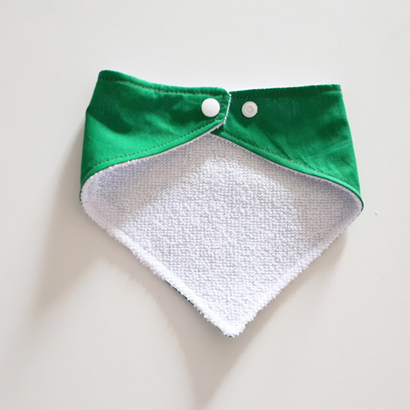 Babador atoalhado bandana Verde - Imagem 3