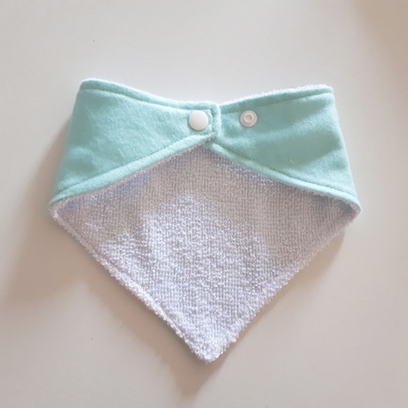 Babador atoalhado bandana Verde Flanela - Imagem 2