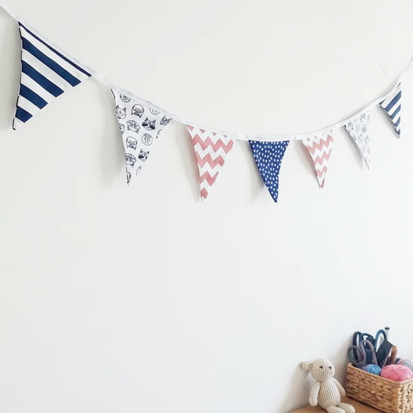 Bandeirinhas em Tecido Estampas Variadas para Decoração - Imagem 5