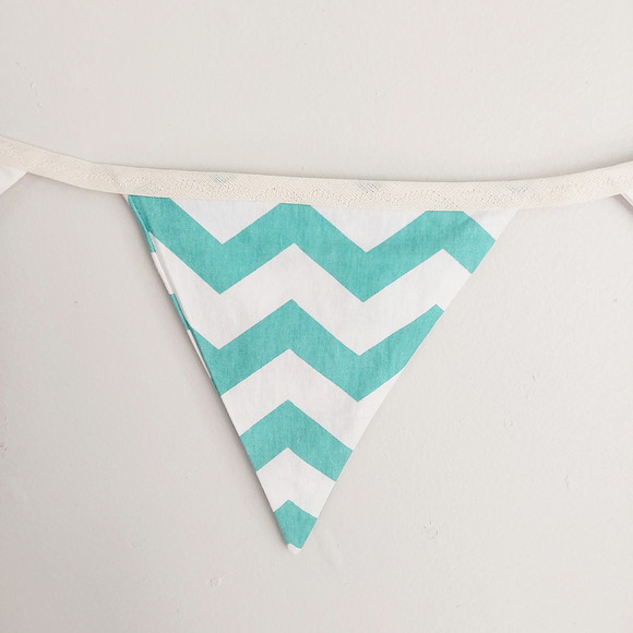 Bandeirinhas em Tecido Multicolor Chevron - Imagem 4