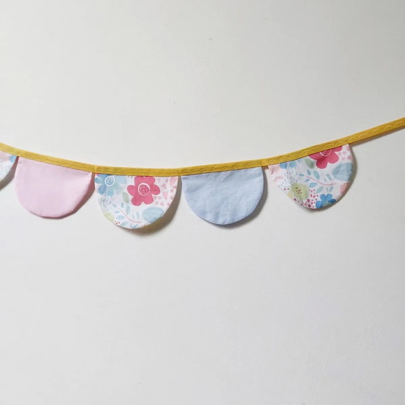 Bandeirola Varal Meia-lua Tecido Decoração Infantil - Imagem 3