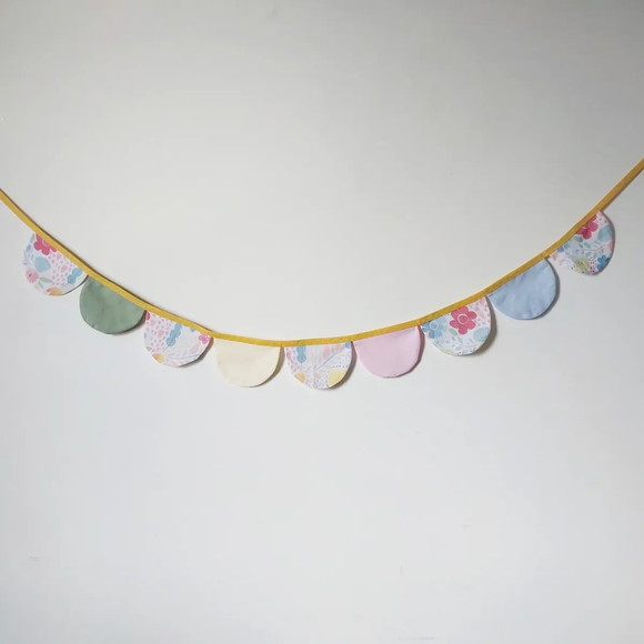 Bandeirola Varal Meia-lua Tecido Decoração Infantil - Imagem 2