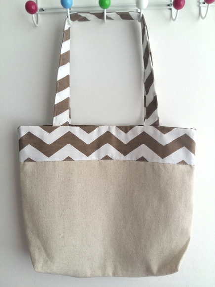 Bolsa de Algodão Faixa Chevron
