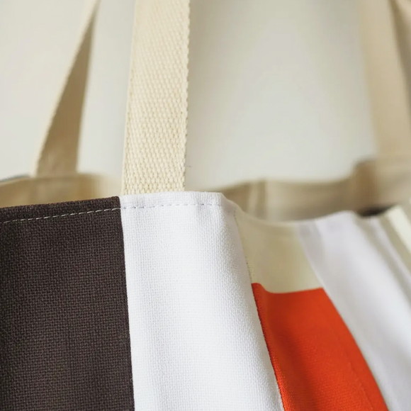 Bolsa Shoulder Tote Tudo Bonitinho Sarja Algodão Cru Marrom - Imagem 5