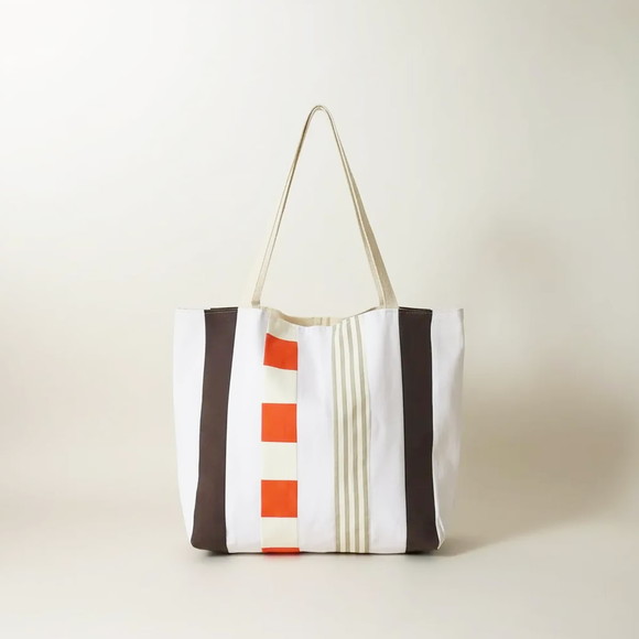 Bolsa Shoulder Tote Tudo Bonitinho Sarja Algodão Cru Marrom - Imagem 3