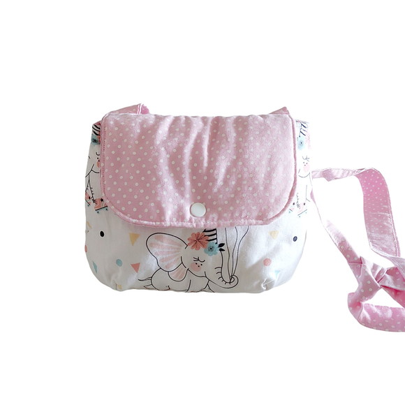 Bolsa Tiracolo Infantil Elefantinha/poá - Imagem 5