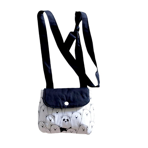Bolsa Tiracolo Infantil Ursos/preto - Imagem 2