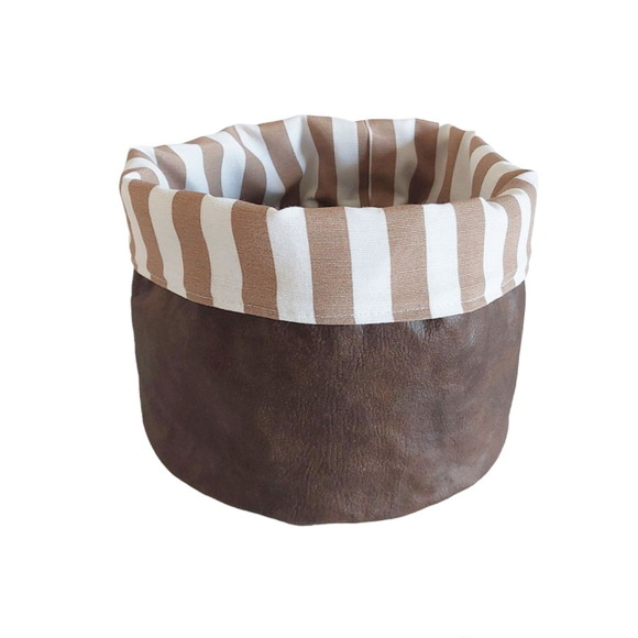 Cachepot Tecido Dupla Face Listrado Pb Corano - Imagem 2