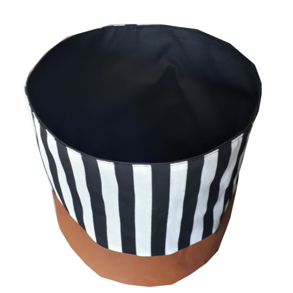 Cachepot Tecido Dupla Face Listrado Pb Corano - Imagem 2