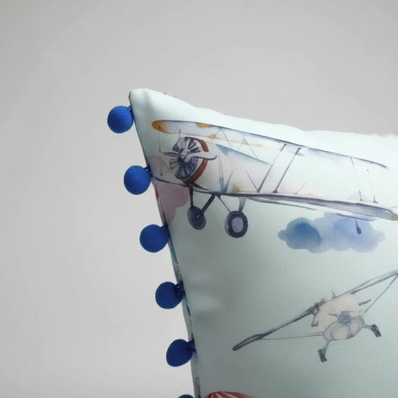 Capa de Almofada Aviões com Grelot - Imagem 2