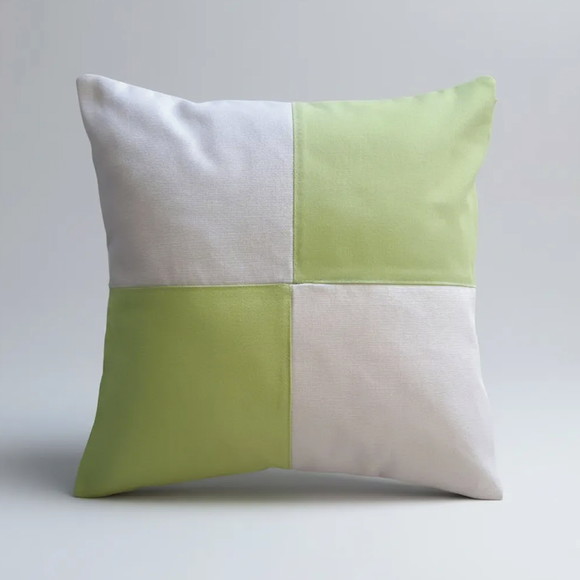 Capa de Almofada Bicolor Quadrados - Imagem 4