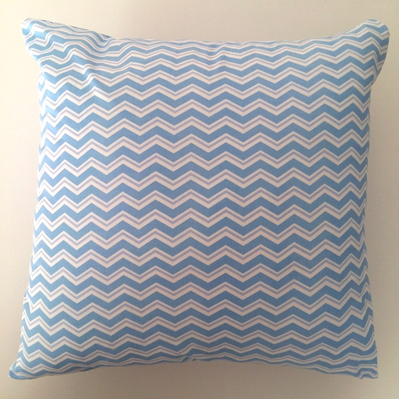 Capa de Almofada Chevron Duplo Azul
