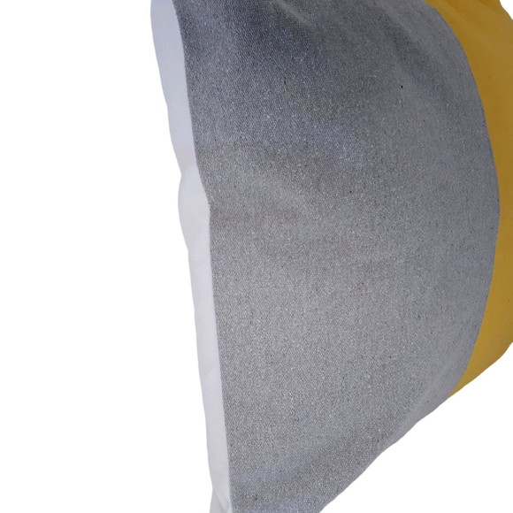 Capa de Almofada Cinza Amarelo Branco - Imagem 2