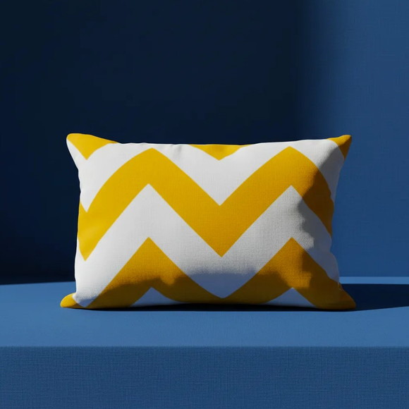 Capa de Almofada Maxi Chevron Amarelo 30 cm x 45 cm - Imagem 2