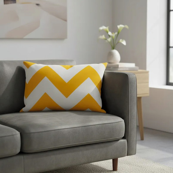 Capa de Almofada Maxi Chevron Amarelo 30 cm x 45 cm - Imagem 5