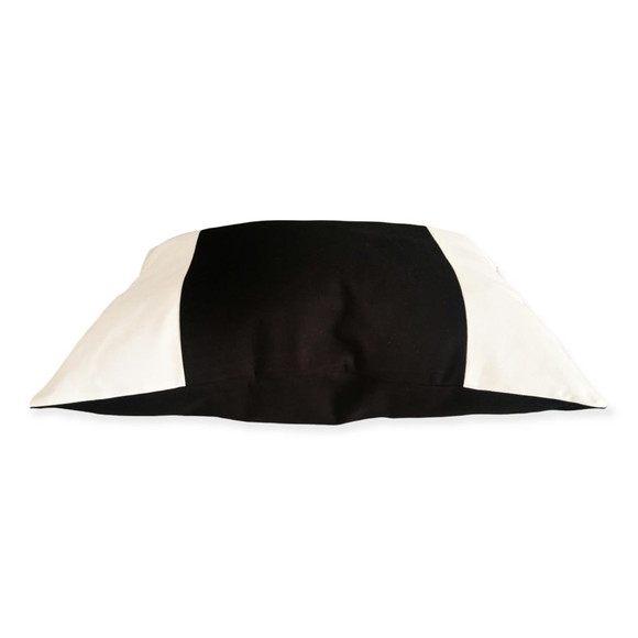 Capa de Almofada Preta Branca Faixas 30x45 - Imagem 4