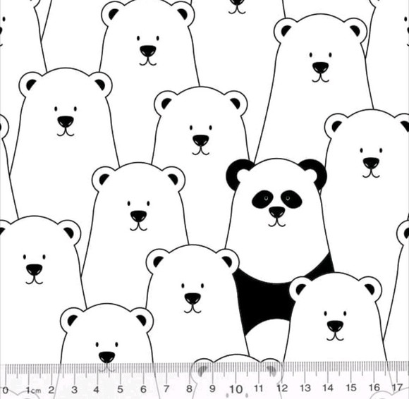Capa de Almofada Quadrada Urso Polar e Panda - Imagem 3