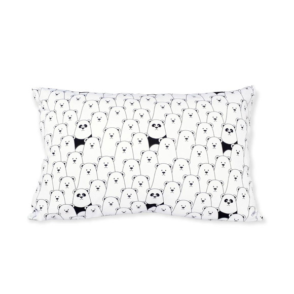 Capa de Almofada Urso Polar e Panda