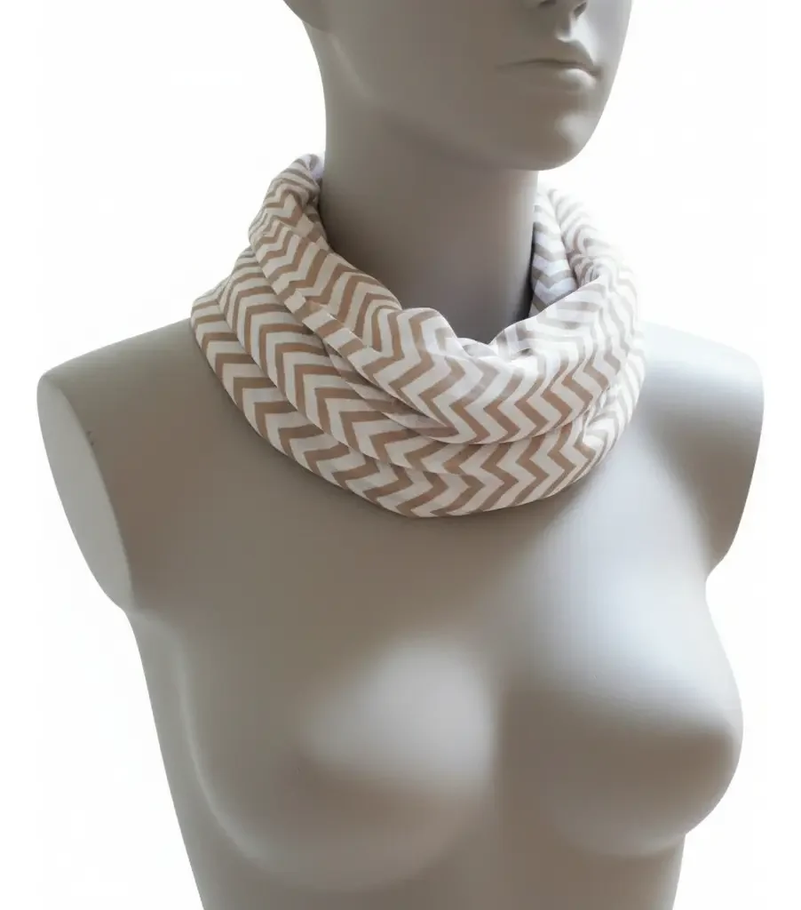 Gola Infinita Chevron Bege - Imagem 3