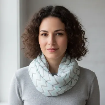 Gola Infinita Chevron Verde Cinza