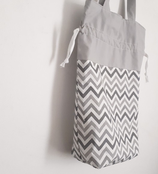 Saco para Roupas Chevron Misto Cinza - Imagem 4