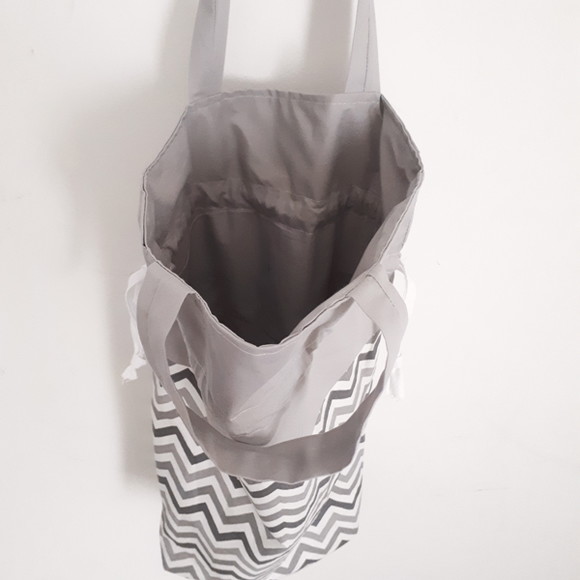 Saco para Roupas Chevron Misto Cinza - Imagem 5