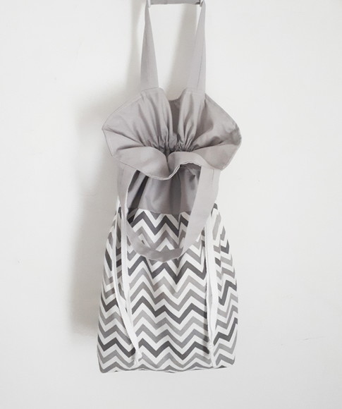 Saco para Roupas Chevron Misto Cinza - Imagem 3