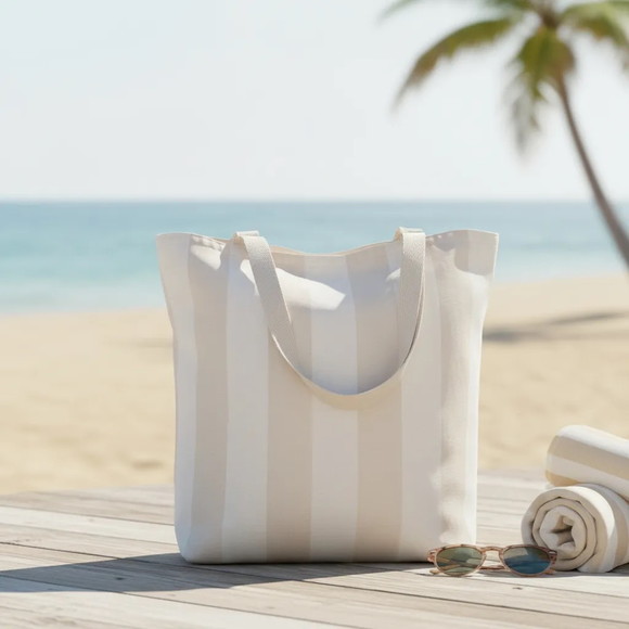 Tote Bag Listrada Creme/cru - Imagem 2
