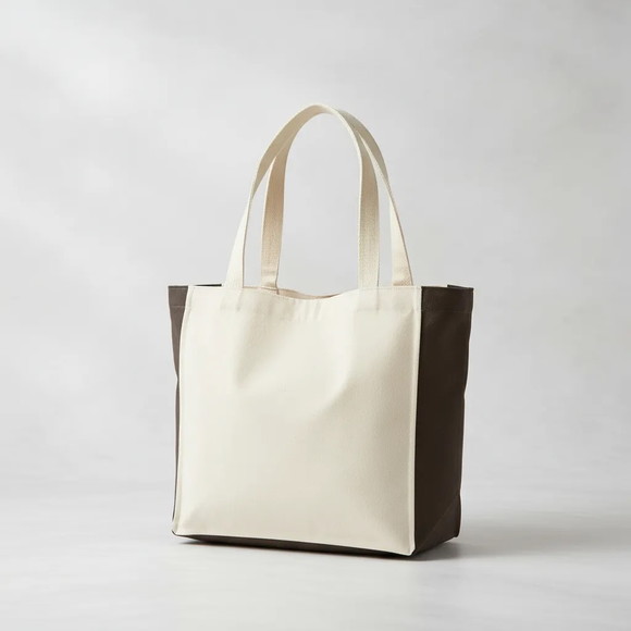 Tote Bag Sustentável Crua / Marrom Escuro - Imagem 3