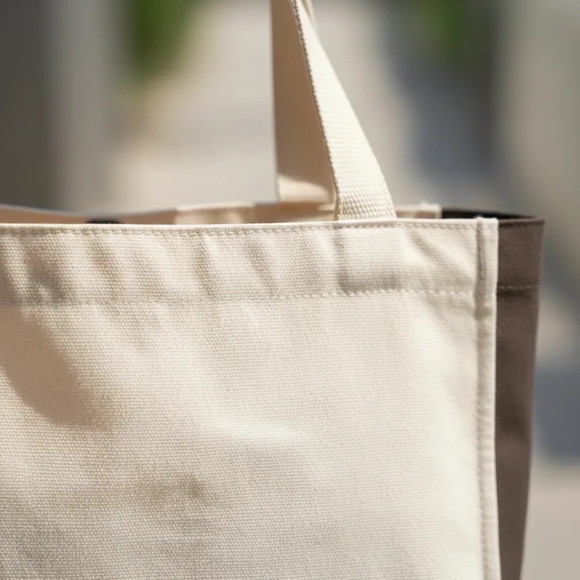Tote Bag Sustentável Crua / Marrom Escuro - Imagem 2