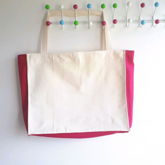 Tote Bag Sustentável Crua / Pink