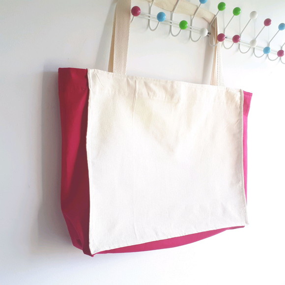 Tote Bag Sustentável Crua / Pink - Imagem 2