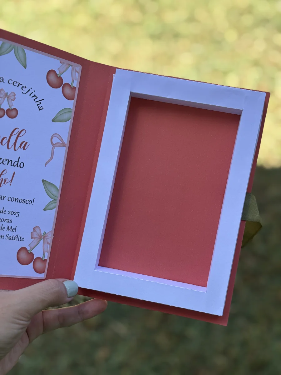 Convite Caixa Pirulito Personalizado Cerejinha - Imagem 4