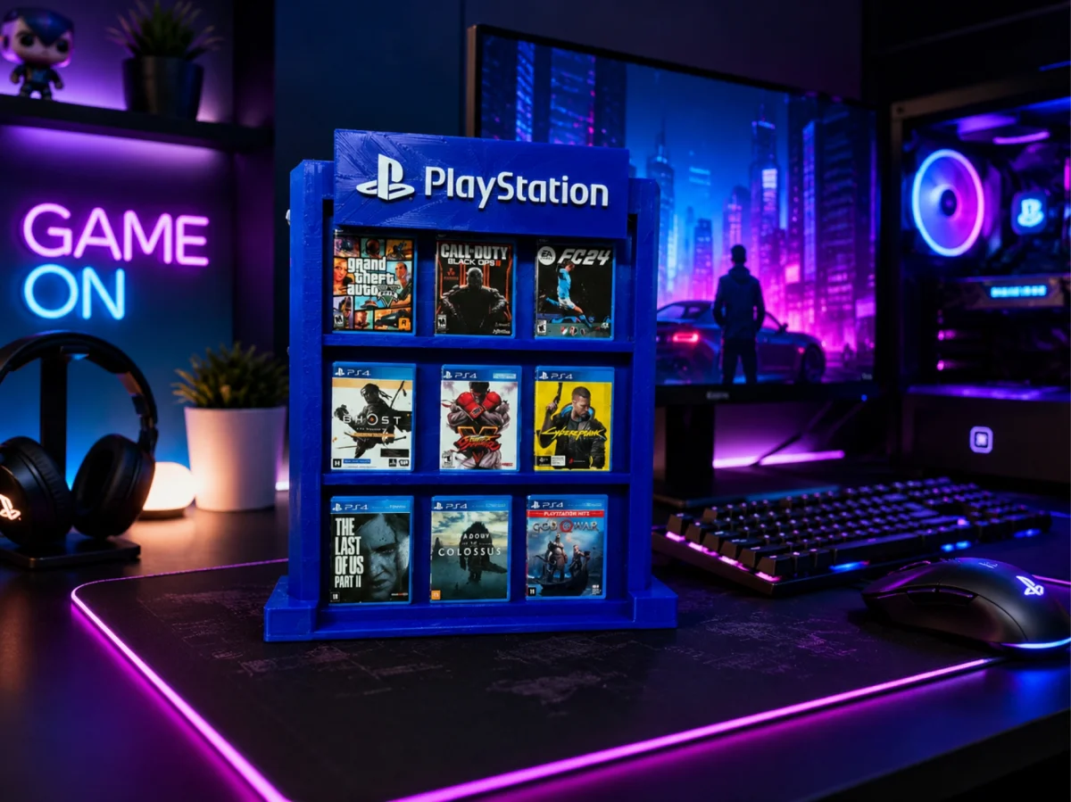 Mini Estante Gamer de Exposição para Mini Capa de Games 🎮