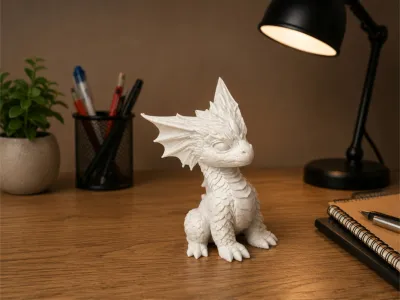Dragão Decorativo Baby Impressão 3D Miniatura Geek Colecionável