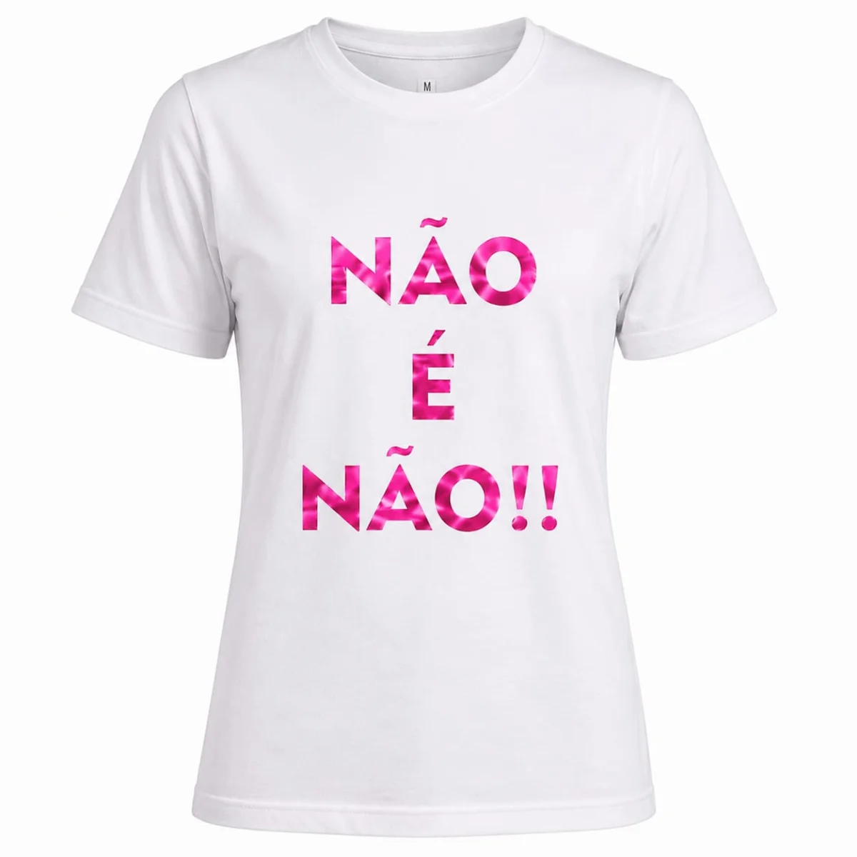 Camiseta Feminina Não é Não 100% Algodão | Vinil Brilhante | Conscientização e Empoderamento - Imagem 2