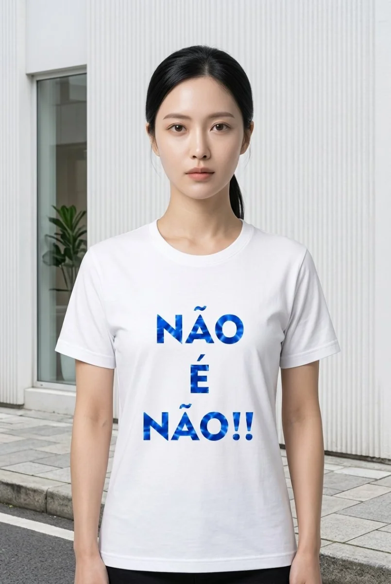 Camiseta Feminina Não é Não 100% Algodão | Vinil Brilhante | Conscientização e Empoderamento - Imagem 5
