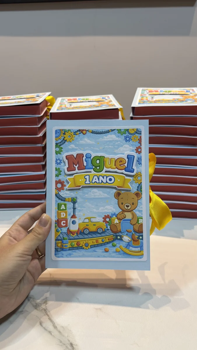 Convite Caixa Pirulito Personalizado Brinquedos - Imagem 1